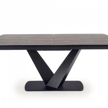 Фото11.Розкладний стіл VINSTON 180 (230) x95 Halmar темно-сірий / чорний